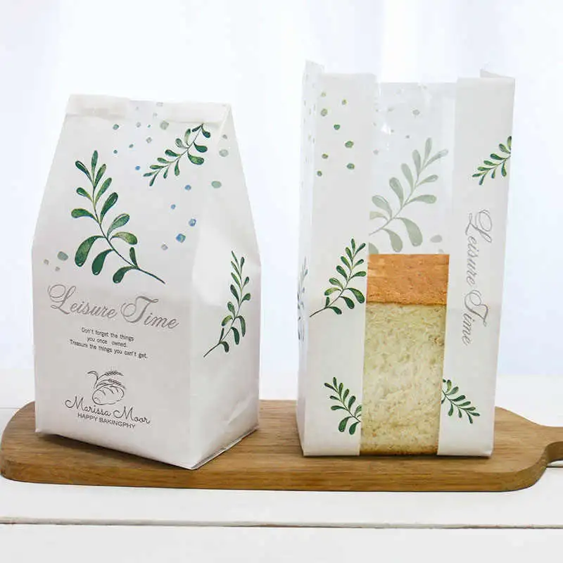 High quality/High cost performance Plastic Packaging Bread Paper Bag for Bakery Toast Box Bags