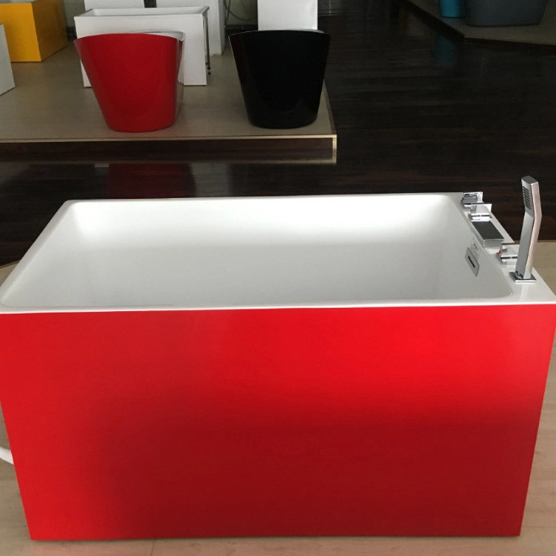 Factory Direct Wholesale/Supplier Red Freestanding Square Acryliac Bathtud