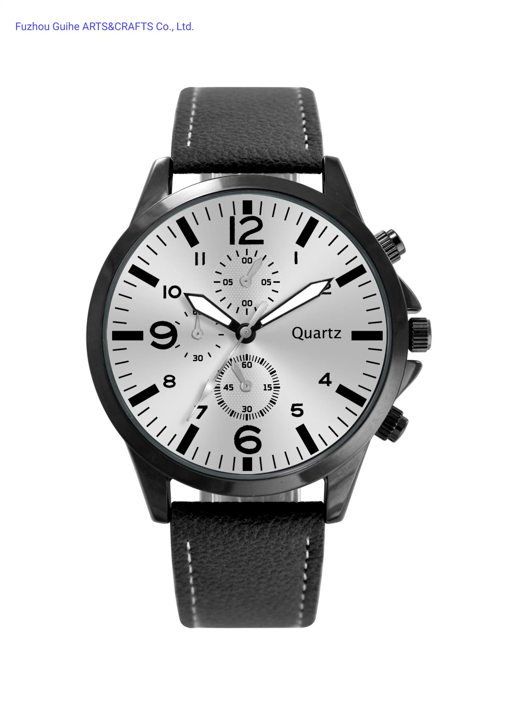 Reloj hombre reloj de pulsera correa de cuero de PU Logotipo personalizado resistente al agua Movimiento de cuarzo de Japón a los hombres ver