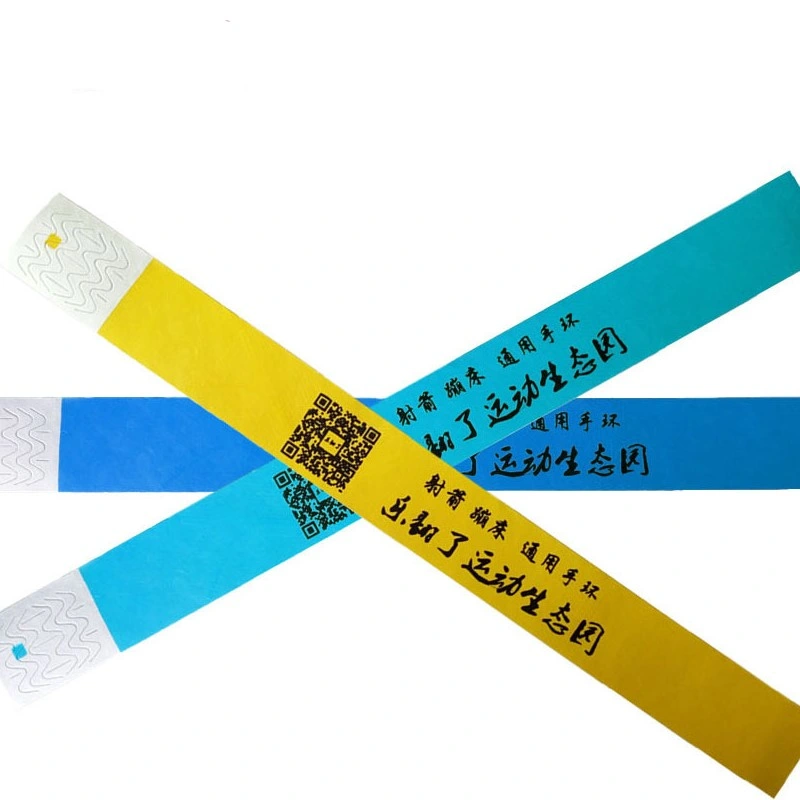 NFC Thermal Wristband Uhfdisposable Wristband Thermal Printable Wristabnd Wristband on a Roll Paper Wristband with Chips Tyvek Wristband Park Wristband One Time
