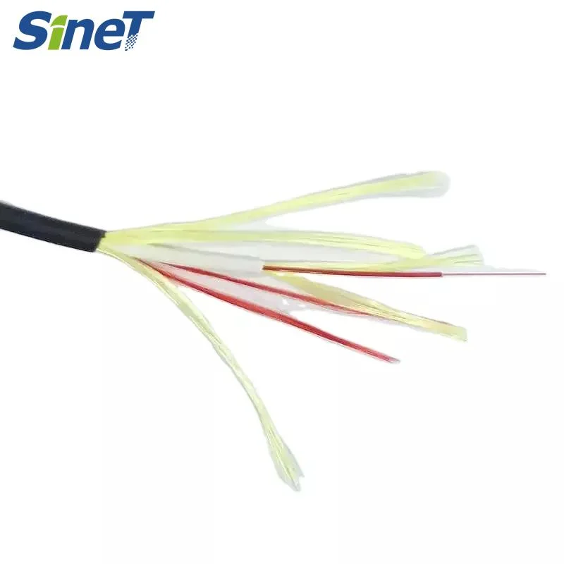 FTTH Indoor Outdoor G657A 1 Core 2 Core Tight Buffer Double Jacket Aramid Yarn LSZH Round Drop Cable Fiber Optic Cable