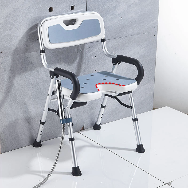 Shower Chair with Arms and Back, Adjustable Toilet Safety Frame, Raised Toilet Seat