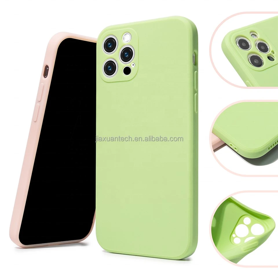 علبة هاتف Silicone سائلة أصلية لهاتف iPhone 13 12 11 SE Soft Silicon Phone Cover for iPhone 14 PRO Max يغطي الهاتف المحمول Mag SAF