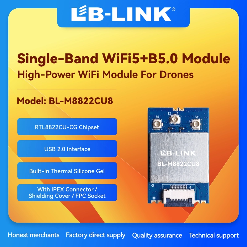 Módulo WiFi LB-LINK BL-M8822CU8 + Tarjeta de módulo combinado de B5,0 funciones Inalámbrico