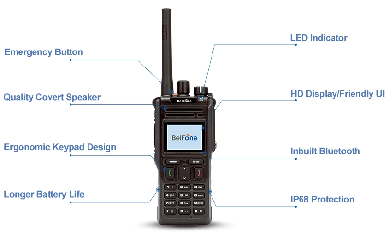 Belfone Dmr Tier III Trunking Radio Walkie Talkie Bf-Td950 CE