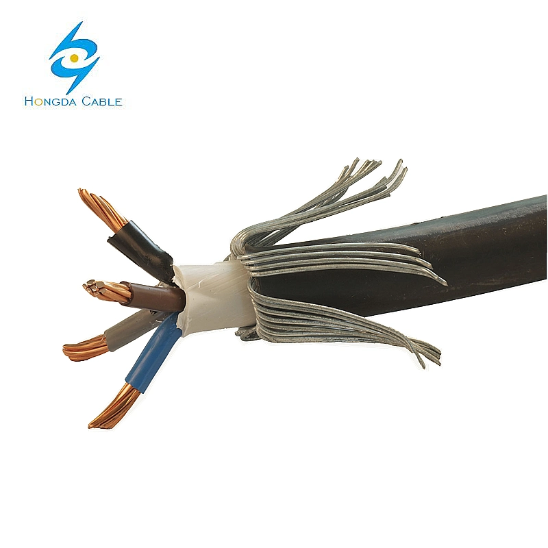 10mm 16mm 25mm 4 Core Swa Cable 4c Swa XLPE PVC Armoured Cable Price 0.6/1kv