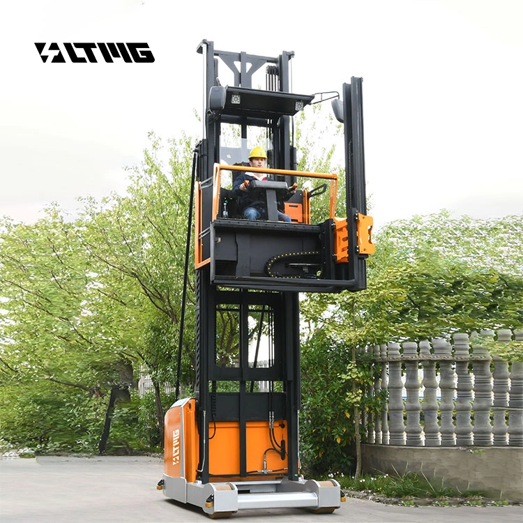 Ltmg Brand Four Way Man up Electric Reach Truck Counterbalance Pallet Stacker 1500kg Electric Reach Truck with Curtis AC Controller