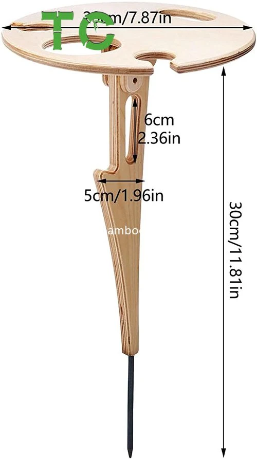 Neueste Tragbare Wein Glas Rack Mini Holz Picknick-Tisch Falten Weintisch-Einsatz