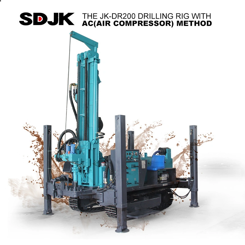 China Sdjk CE ISO 180m 200m 300m 350m 400m 600m Water Drilling Machinery Pneumatic Portable Hydraulic Water Well Drilling Rigs Borehole Drilling Rigs for Sale