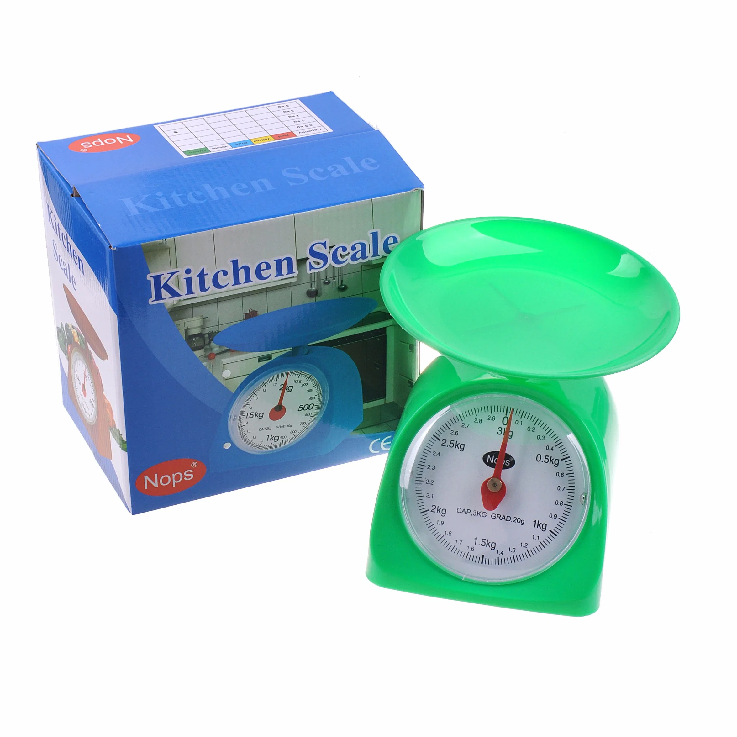 Green Round Household Kitchen Mechanical Scales