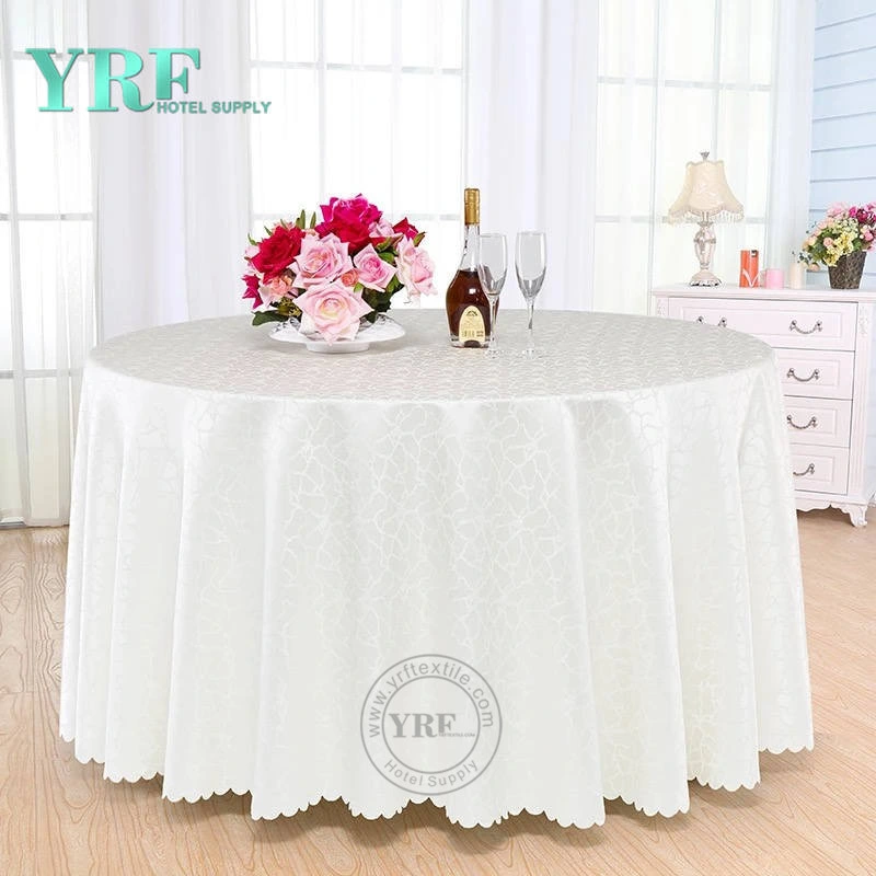 Yrf dentelle blanche avec capot de la Table ronde de fleurs de mariage