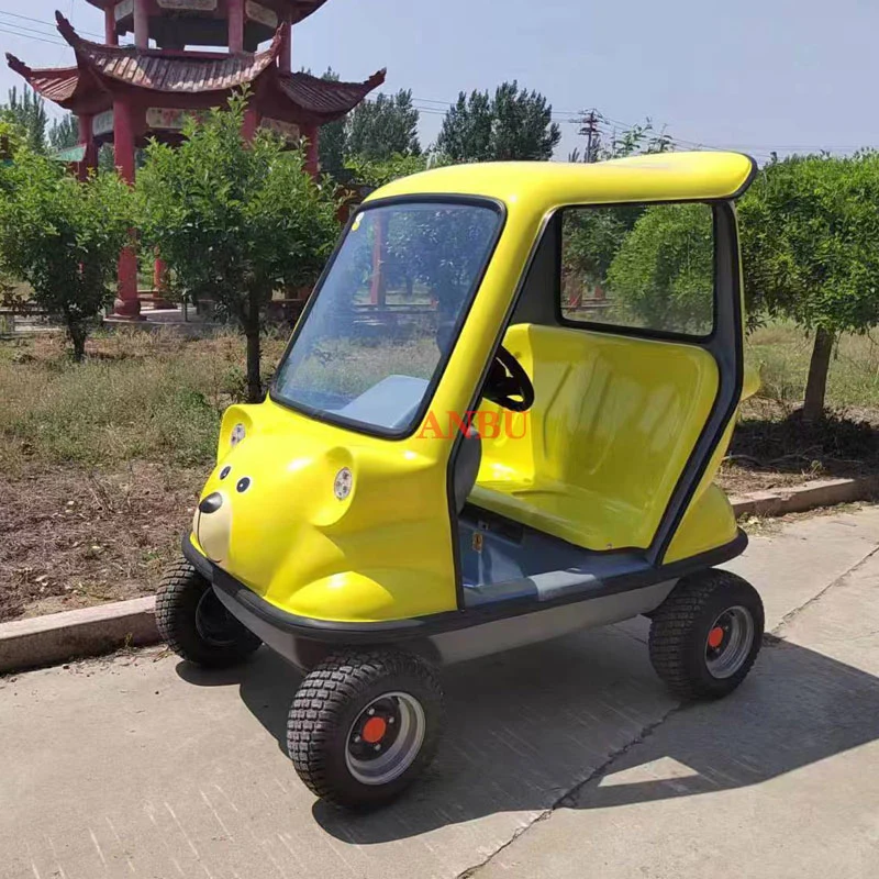 Adult 4-Wheel Electric Vehicle Convertible Tram Travel Scooter