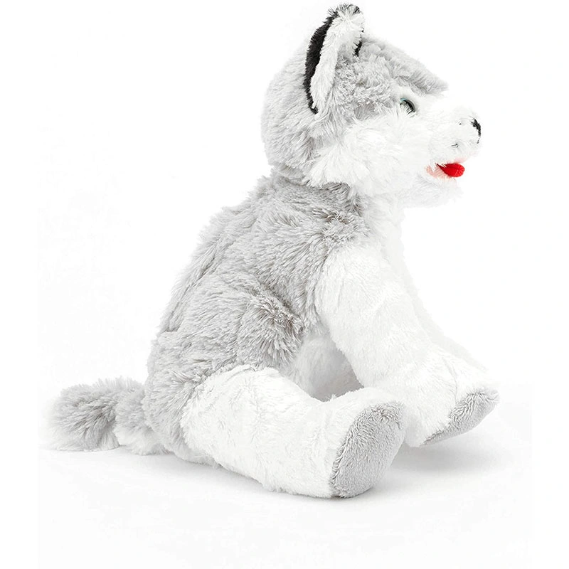 Custom Made 25cm Furry Soft Plush Dog Animal Toy Cuddly Stuffed Husky