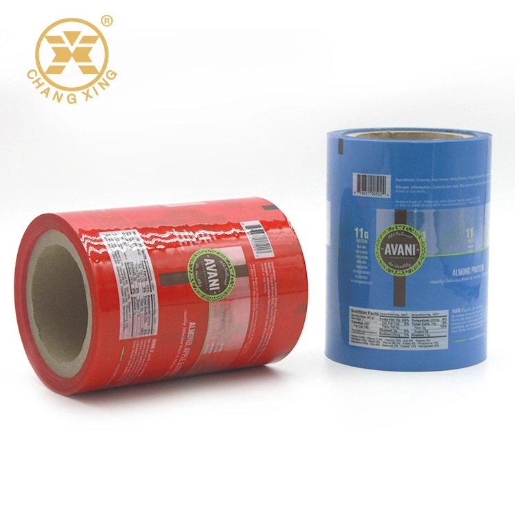 Plastic Roll Stock Cereal Snack Bar Packaging Printed Food Grade Laminated Film Roll