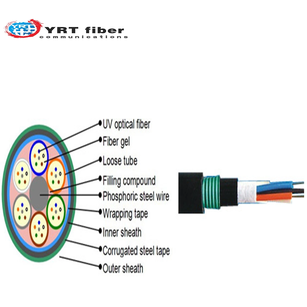 GYTY53 8-Core Low-Smoke and Halogen-Free Raw Material Processing Flame-Retardant Optical Cable