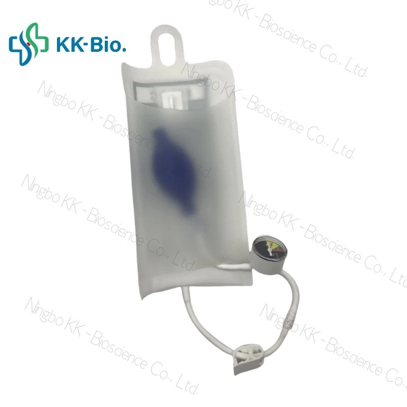 Fluid Infusion Bag, Quick Infusion Transparent 500ml Pressure Infusion Bag with Pressure Gauge for Field Emergency for Emergency Patients for ICU