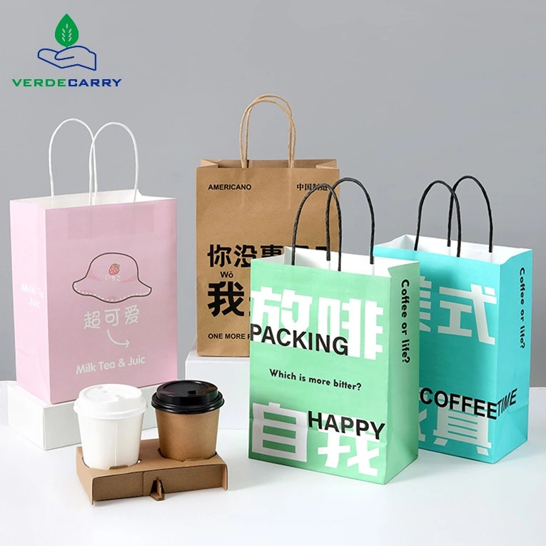 Promotional Paper Shopping Bags with Handles for Business Kraft Paper Bagpromotional Paper Bags