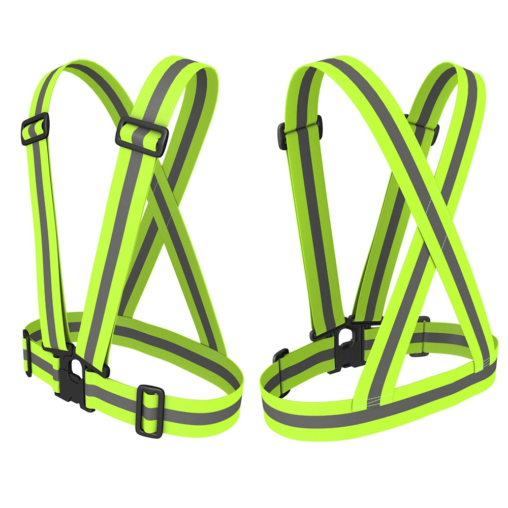 High Visibility Polyester Reflective Cross Belt Safety Vest