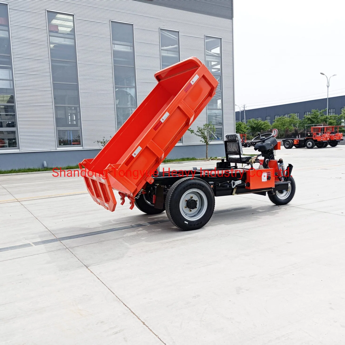 Carro de rodas de Mineração de 2 toneladas com capacidade para triciclo elétrico