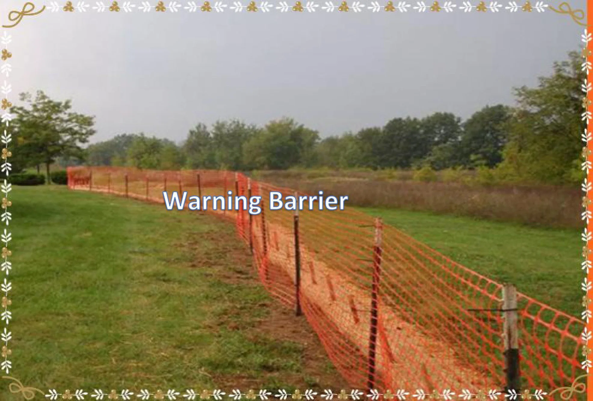 Orange Plastic Fence Mesh Netting Traffic Warning Barrier