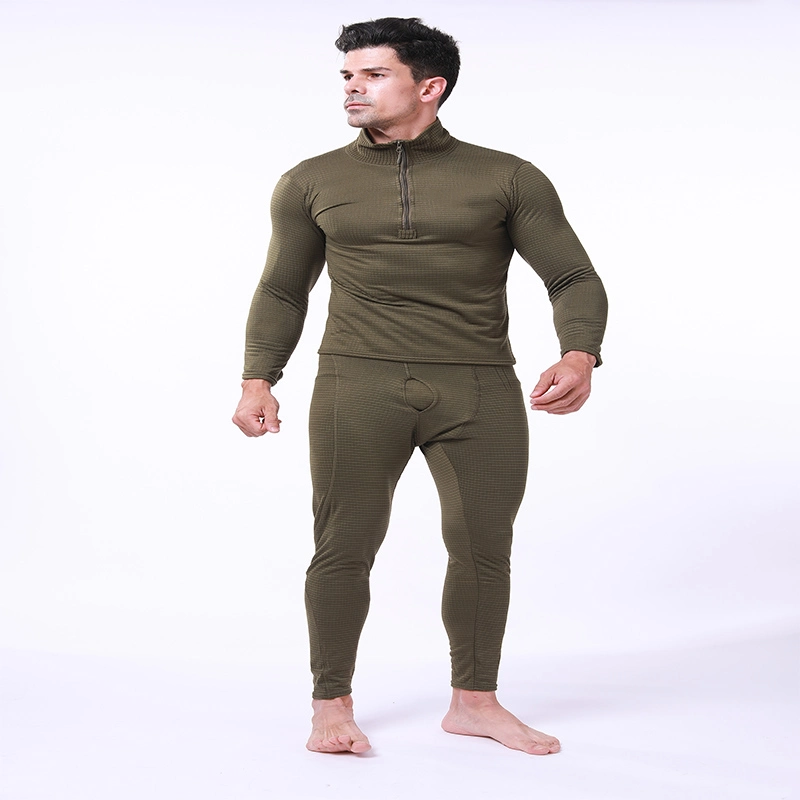 Esportes Caça ao ar livre roupas íntimas Fleece Thermal Suit para homens de lingerie Fitness
