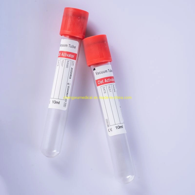 Serum Blood Collection Vacuum Red Plain Tube