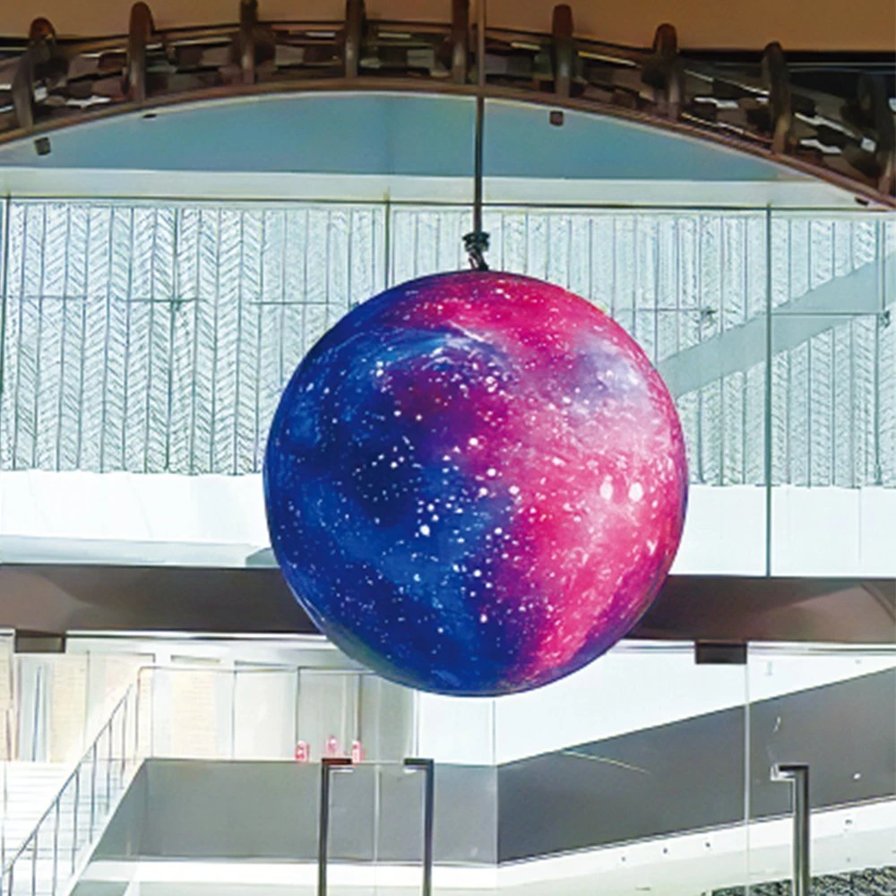 Colorful Indoor Creative Spherical Flexible Ball 360 Degree Spherical Advertising LED Display