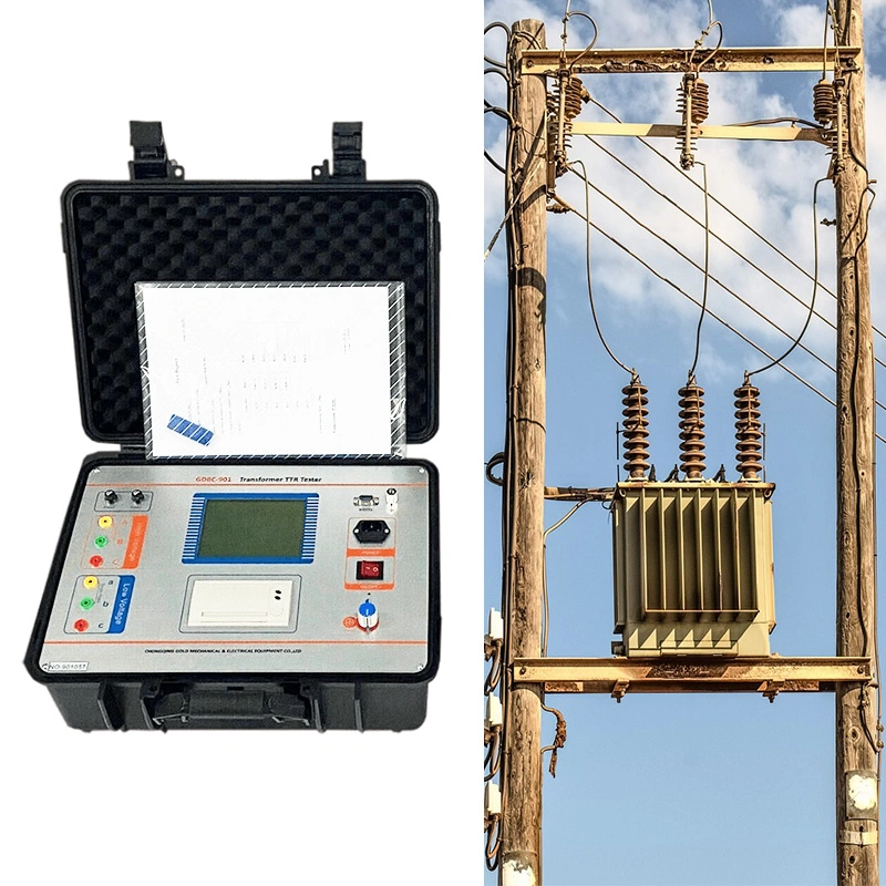 Transformer Turns Ratio TTR Instrument Single/Three Phase Turn Ratio Test Meter