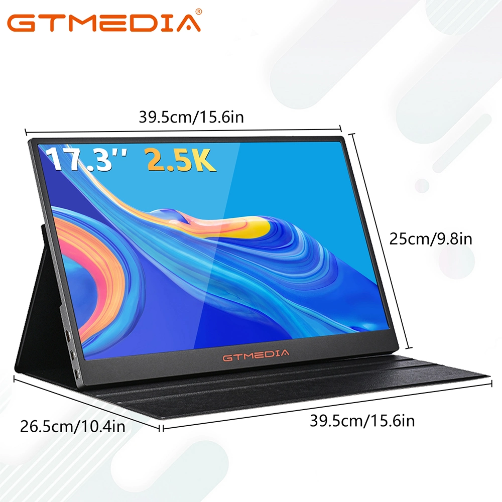 Gtmedia Game Mate 173 Portable Screen Monitor IPS USB PS5 Game 2.5K UHD Type C Phone PC Laptop Gaming Office Extended Display