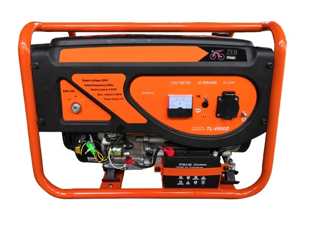 5.5kw Open Type Three Phase Portable Tri Fuel Gasoline/Natural Gas/LPG Generators Zgeb6500-3