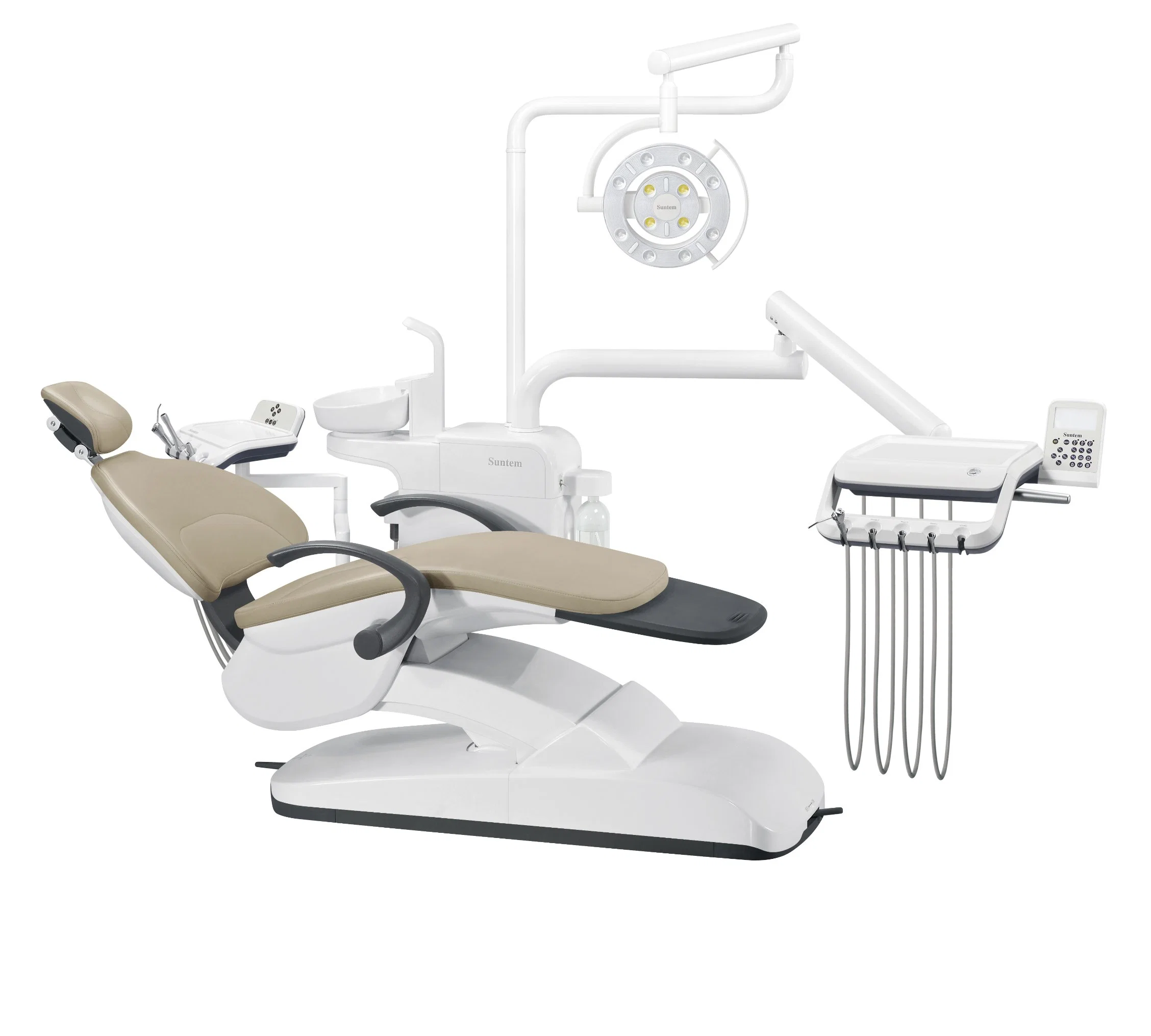 Suntem Dental Unit St-D560 mit europäischem Design/Dental Chair/Low-Mounted/Sicherheit/Desinfektion/CE-Zulassung