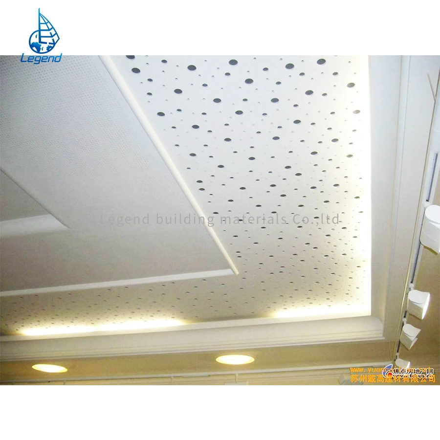 Partition Wall Systems Panel Decoration Material Perforated Gypsum Board Ceiling for School Building