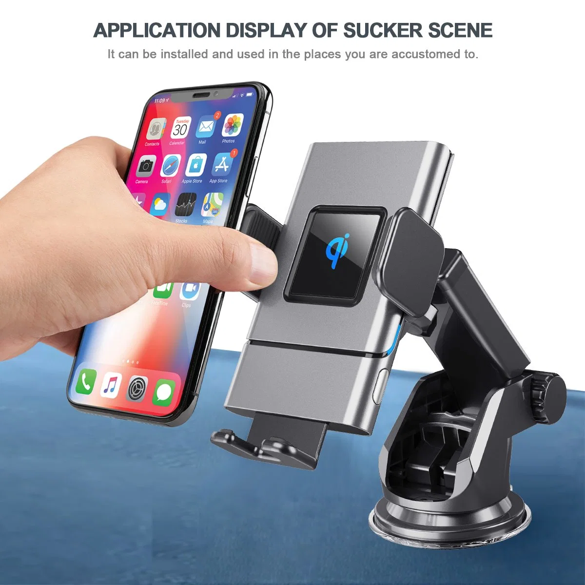 Wholesale/Supplier Qi Wireless Car Phone Charger Holder Smart Car Wireless Charger Mobile Phone Stands