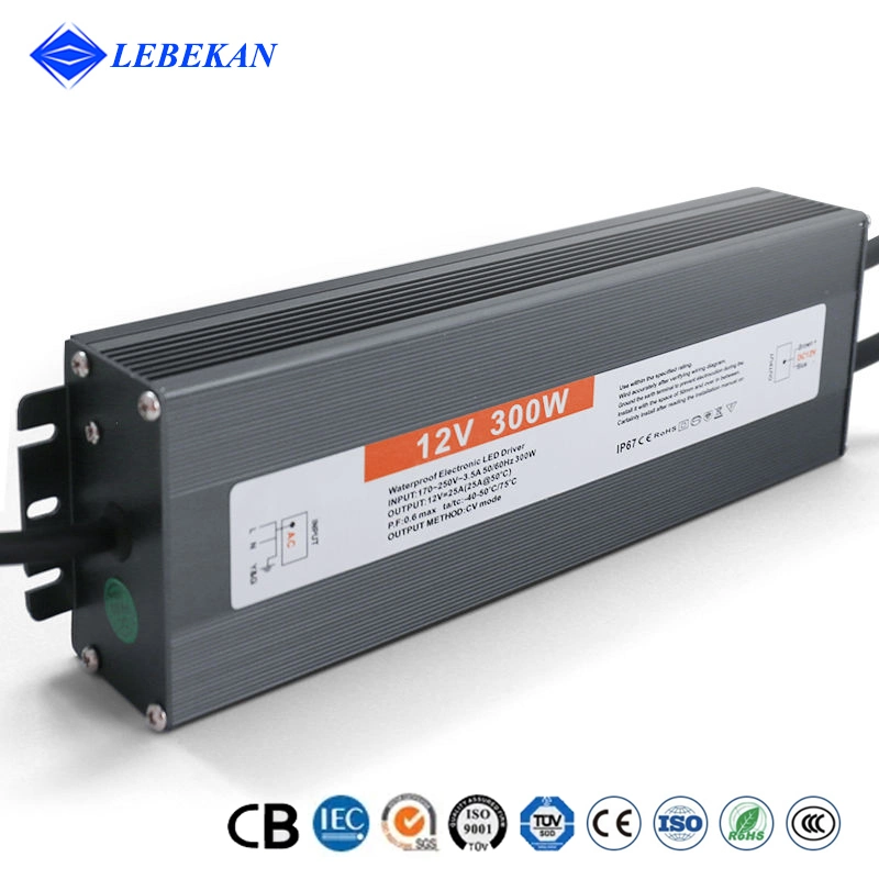 12V 24VDC 250W 300W Industrial DC Regulated Waterproof Power Supply