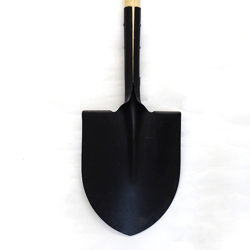 Factory Direct Sales Agricultural Tools Carbon Steel Garden Shovel Spade with Wood Handle for America Market