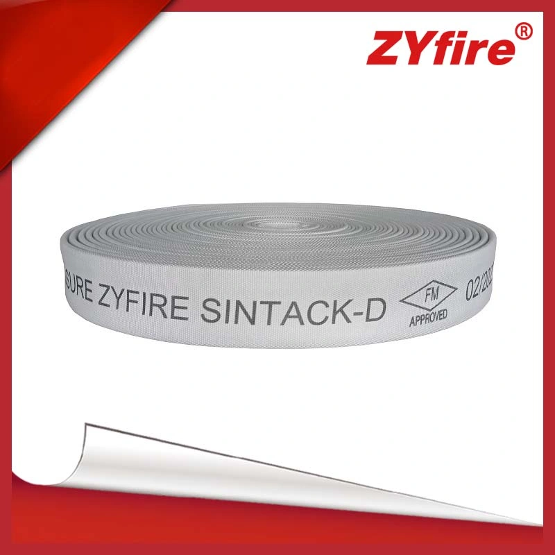 Zyfire Single Doble Chaqueta lienzo recubierto TPU / revestimiento de caucho EPDM 2pulgada manguera contra incendios