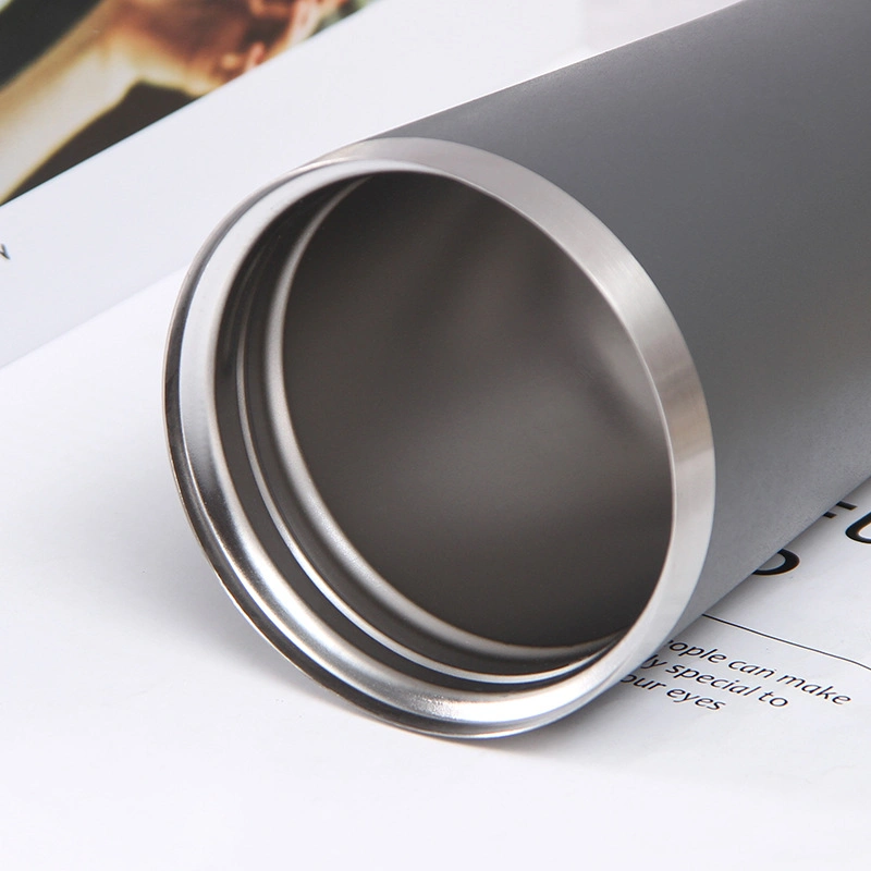 Portable Coffee Stainless Steel Mug Creative Outdoor Sports Double Cover Cup Couples Gifts Stock