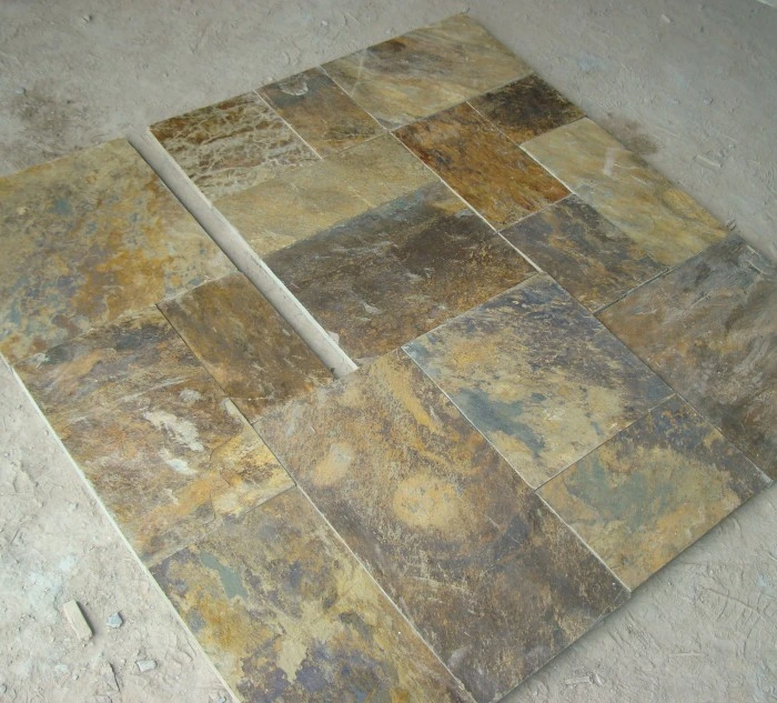 Yellow/Rustic Flooring Paving Slate Tiles for Indoor or Outdoor