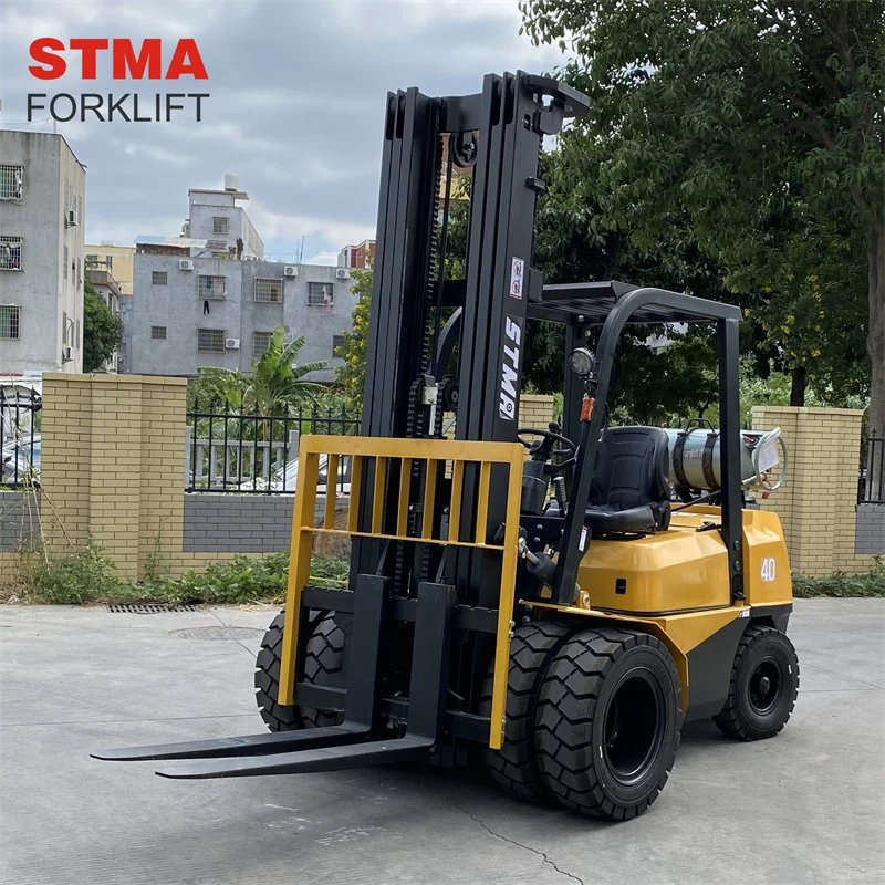 Stma 4t 4 Ton 4 Tonnes Propane Forklift Gas with 6000mm Triplex Mast and Side Shifter