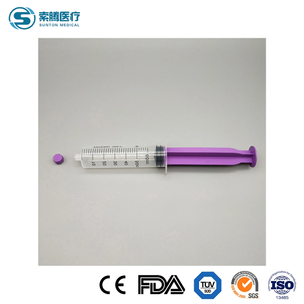 Irrigation Enteral Plastic Injection Syringe 1, 2, 3, 5, 10, 20, 30, 50, 60ml Disposable Sterile Medical /Insulin / Enfit /Feeding with Cap ISO/CE