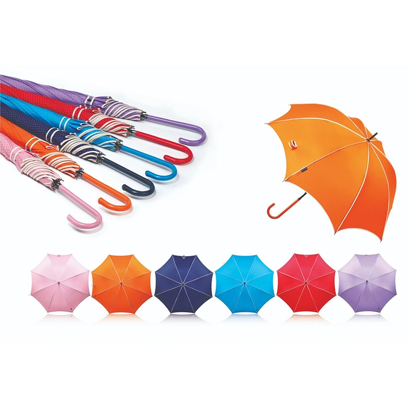 Ladies Fashion Dome Lotus Leaves Straight Rain Umbrella