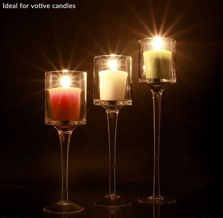 Candelabro de Cristal 3 PCS &amp; Tealight Portavelas