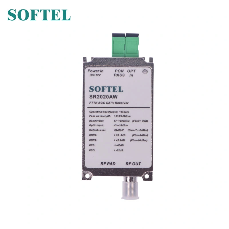 Build-in Wdm/Filter CATV Optical Node Optical Mini Receiver Designed for FTTH