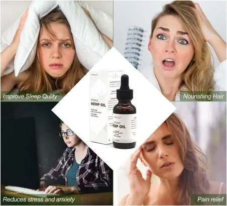 Hemp Oil 100% Natural Sleep Aid Anti Stress Hemp Extract Drops for Painanxiety & Stress Relief