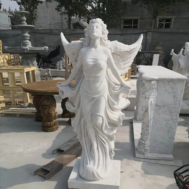 Famous Design Marble Headless Angel Statue Sculpture