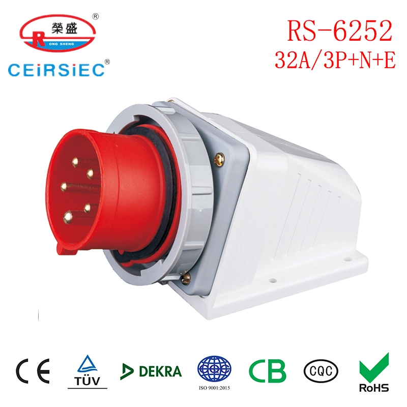 32A Industrial Connector with High quality/High cost performance for European Standard 3p+N+E in-Line Socket Hot Sale Socket