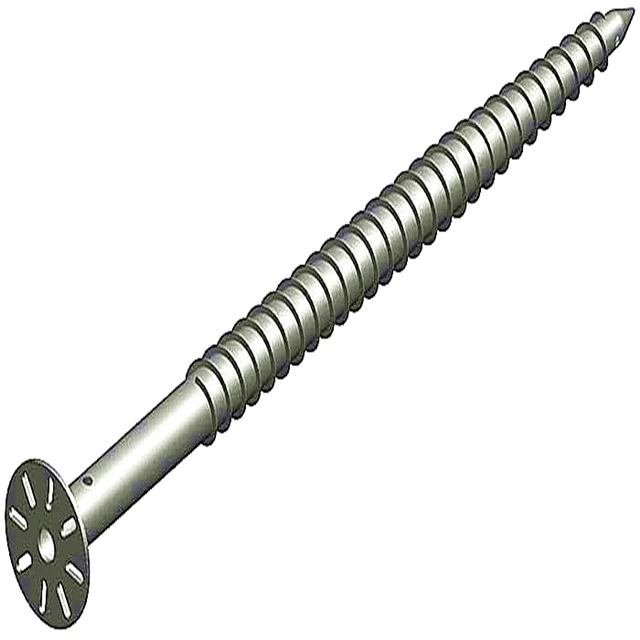 Earth Pole Spiral Ground Screw Pile Anchor with Flange