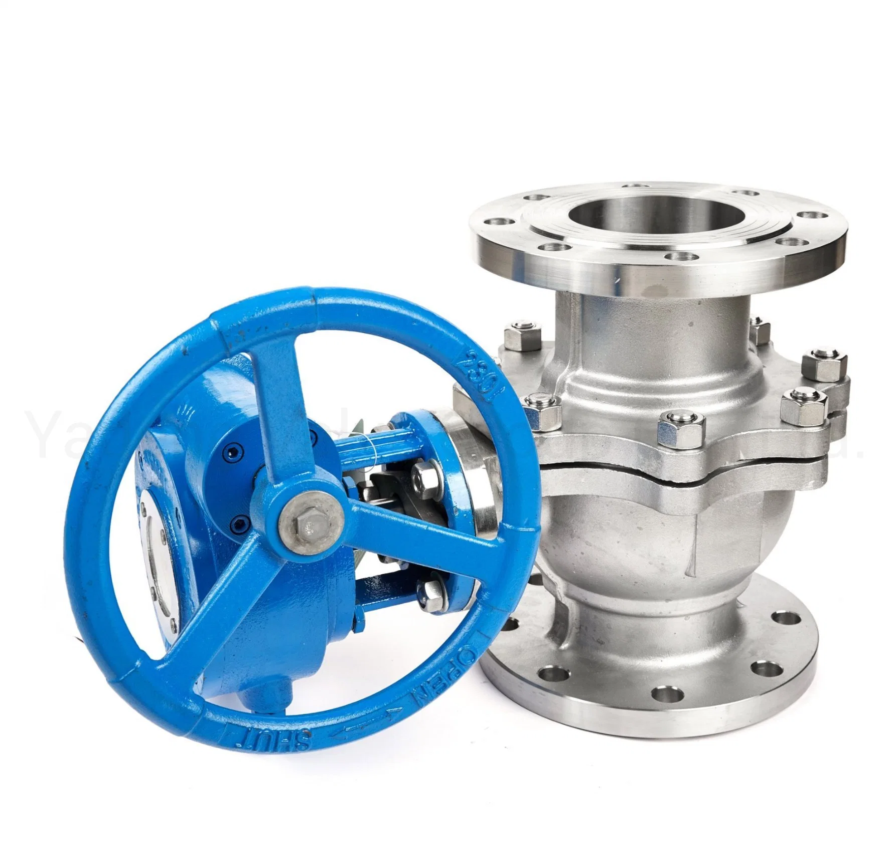 Pneumatic Actuator Special Material Cast Steel Water Industrial Flanged Ball Valve