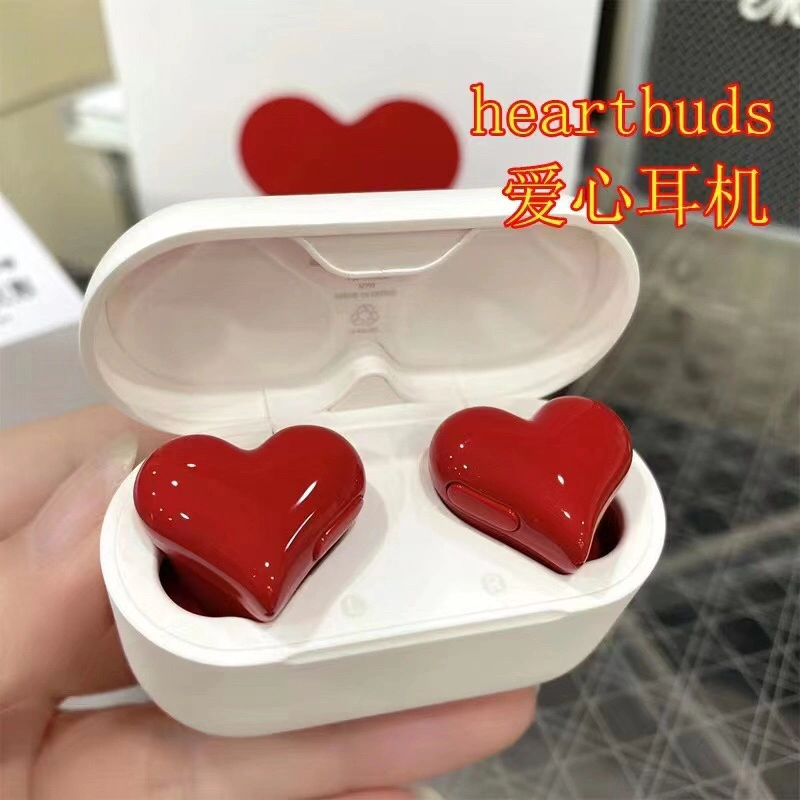 Los recién llegados Heartbuds Auricular Bluetooth oreja pendientes linda chica en la oreja los auriculares inalámbricos Bluetooth Noise-Cancelling