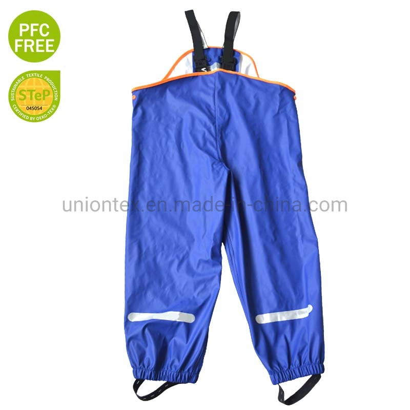 Los niños de la lluvia Impermeable Pantalones pantalones de Suspender la prueba de sucio.